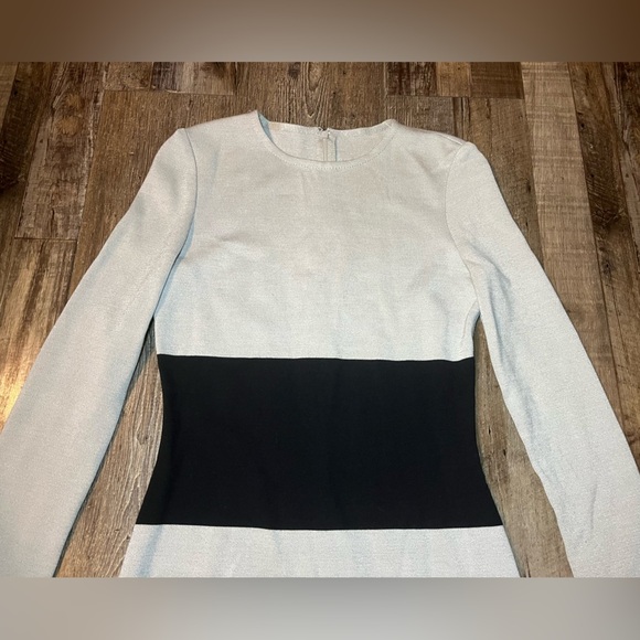 St. John Mini Dress in Grey and Black Women’s Size 2 - Picture 2 of 5